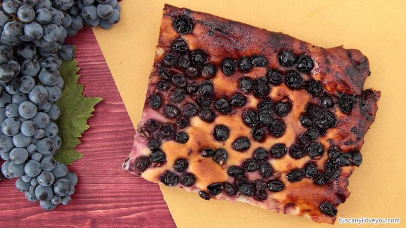 Ricetta per la schiacciata con l'uva